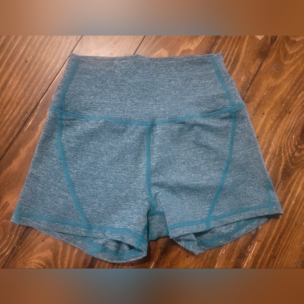 Born Primitive booty shorts, heather teal, size S